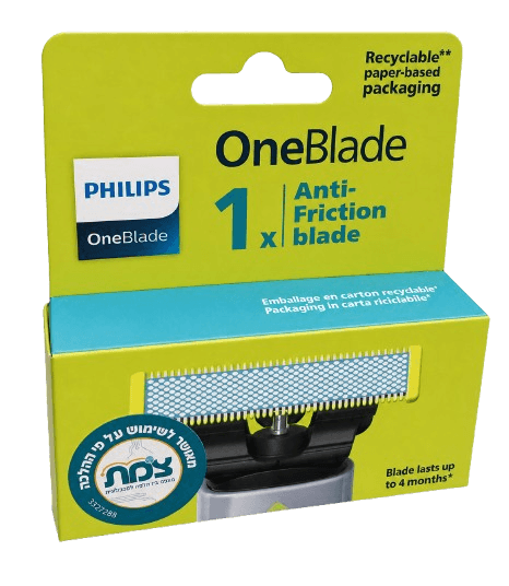 סכין גילוח למכשיר ONE BLADE לפנים מותאם לעור רגיש | מכיל 1 יחידות | פיליפס - PHILIPS