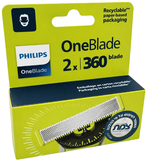 ONE BLADE סכיני גילוח למכשיר 360 | מכיל 2 יחידות | פיליפס - PHILIPS