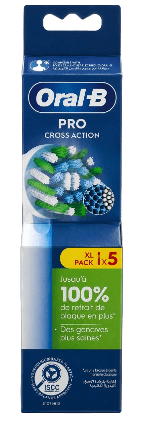 מארז ראשי מברשת Cross Action Cleanmaximizer | מכיל 5 יחידות | אורל בי ORAL-B