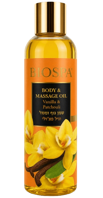 שמן גוף ועיסוי וניל ופצ'ולי | מכיל 250 מ"ל | סי אוף ספא - Sea Of Spa