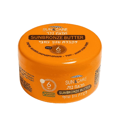 חמאת גוף | לקבלת גוון שזוף | 6 SPF | מכיל 200 מ"ל | סאן קר - SUN CARE