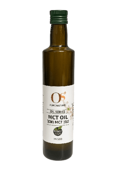 שמן MCT מזוכך | MCT OIL | נטול טעם וריח | 500 מ"ל | +OS