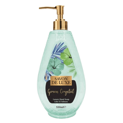 صابون فاخر - صابون لليدين | صابون سائل مخملي | كريستال أخضر | يحتوي على ٥٣٠ مل