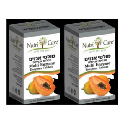 מולטי אנזים | Multh Enzyme | מכיל 60 כמוסות | נוטרי קר | מבצע זוגי