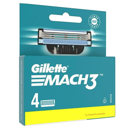 4 להבים לסכיני גילוח מאך 3 - ג'ילט Gillette