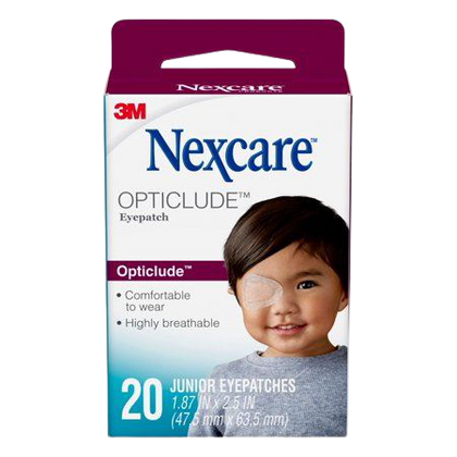 נקסקר | אופטיקלוד | תחבושות לעיניים | לילדים לעור עדין | 20 יחידות | Nexcare Opticlude
