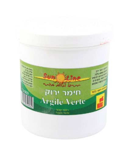 חימר ירוק מיובש בשמש | 500 גרם