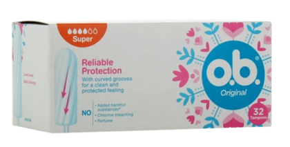 טמפונים | סופר | מכיל 32 יחידות | ללא מוליך | a.b original | א.ב אוריגינל |