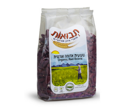 תבואות - שעועית אדומה אורגנית - 500 גרם