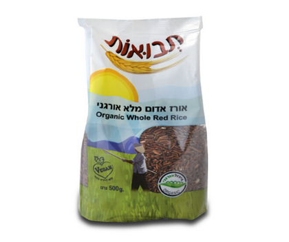 תבואות - אורז אדום מלא אורגני