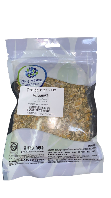 בלו סנס | Blue Sense  
פרחי בבונג | Chamomile - לתחושת רוגע ובריאות טבעית ב-50 גרם