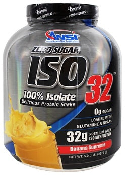 ANSI - Isolate Protein Powder - ISO 32| אבקת חלבון איזולט בטעם בננה מבית אנסי | 2.27 ק