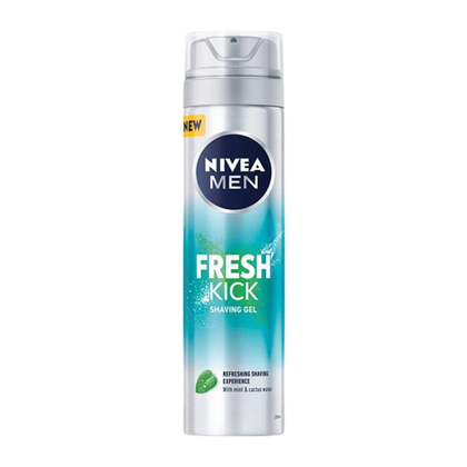 ניוואה | ג'ל גילוח | קול קיק פרש | לחווית גילוח מרעננת | בתוספת מנטה ומי קקטוס | מכיל 200 מ