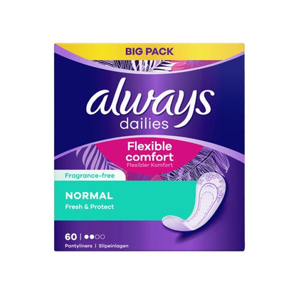 מגני תחתון נורמל עם ניחוח | 72 יחידות | always dailies Normal Fresh & Protect |