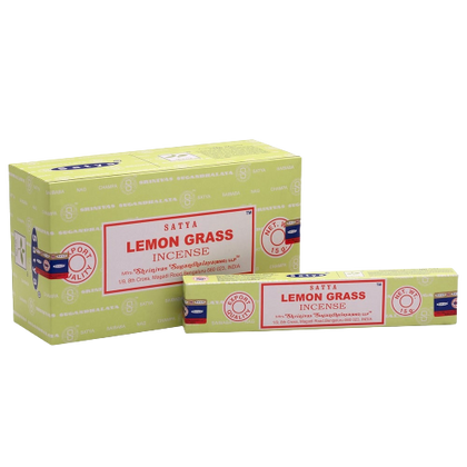 מקלות קטורת לימון גראס קופסא המכילה 12 חבילות כל חבילה מכילה 15 גרם