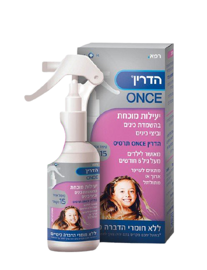 הדרין | וואנס Once | השמדת כינים בספריי | תרסיס לשיער | 100 מ