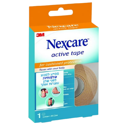 אקטיב טייפ | מרפד ומגן מפני חיכוך | מסייע למנוע שלפוחיות | מתכווץ ונמתח בהתאם לתנועות הגוף