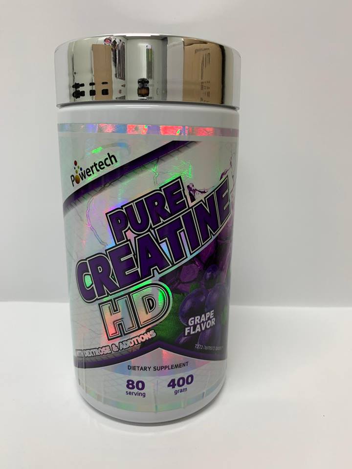 אבקת קריאטין - POWERTECH - PURE CREATINE HD-בטעם ענבים