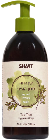 שביט | סבון היגייני | עץ התה | למניעת גירויים ויובש | מכיל 500 מ