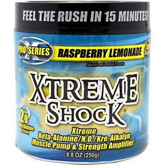 Xtreme Shock - אקסטרים שוק בטעם פטל כחול ולימונדה - 250 גרם
