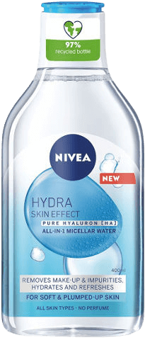 HYDRA SKIN EFFECT | מים מיסלריים להסרת איפור | וניקוי הפנים עם חומצה היאלורונית |