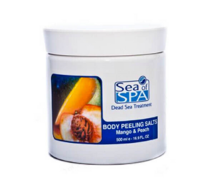 מלח פילינג לגוף בריח מנגו ואפרסק - Sea of spa - 500ml