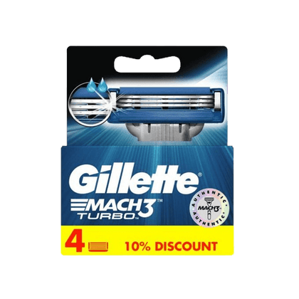 מילוי להבי גילוח של Gillette Mach3 Turbo | מכיל 4 חלקים