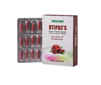 UTIPAC'S - כמוסות חומציות ללא תוספת סוכר - 15 כמוסות