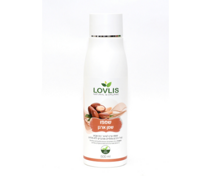 שמפו עדין לשיער יבש וצבוע | שמן ארגן | LOVLIS | 500 מ