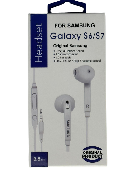 אוזניוות סמסונג מקוריות - עבור גלאקסי S6/S7 | עם לחצנים | 