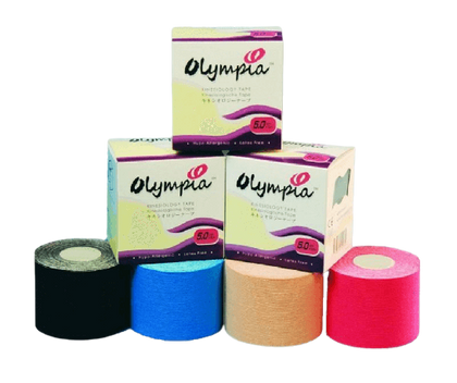 סרט הדבקה קינזיולוגי 'אולימפיה' בז' | מסייע בתמיכה לשרירים ומרפקים כואבים | 5 ס