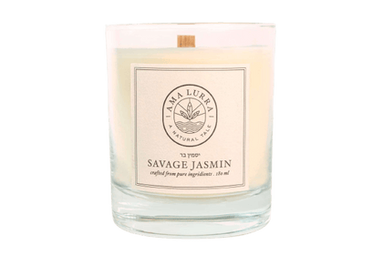 נר שמן יסמין | אינו מכיל פרפין | המכיל שמנים צמחיים ושעוות | כמות 180 מ