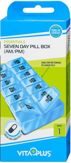 Seven day pill box | קופסת תרופות לשבוע | (AM/PM) | יום/לילה