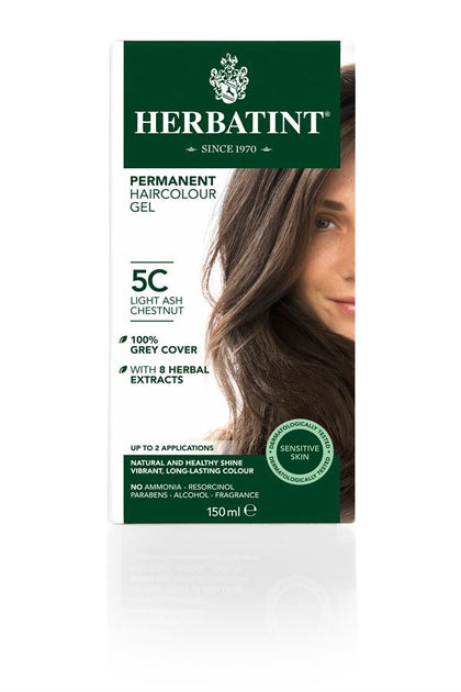 צבע שיער C5 ערמוני אפור בהיר הרבטינט Herbatint Permanent Herbal Haircolour Gel