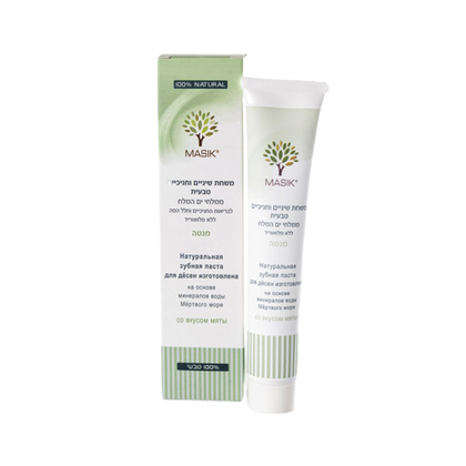 משחת שיניים וחניכיים טבעית | ממלחי ים המלח | לבריאות החניכיים וחלל הפה | מכיל 65 גרם | ללא פלואריד | מנטה