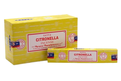 מקלות קטורת | ציטרונלה | קופסא המכילה 12 חבילות | כל חבילה מכילה 15 גרם