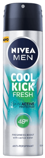דאודורנט ספריי | Nivea Cool Kick Fresh | לגבר | מכיל 150 מ''ל |