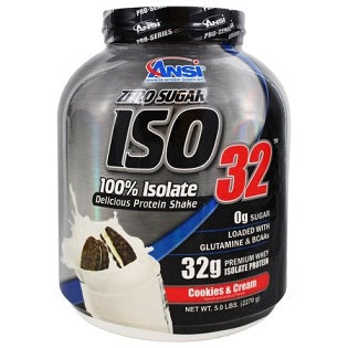 Ansi - 100% Isolate Protein Powder - ISO 32 | אבקת חלבון איזו 32 איזולט מבית אנסי בטעם קרם עוגיות | 2.27 ק