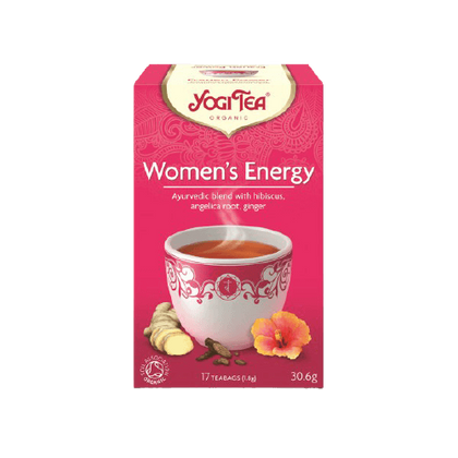חליטת תה אורגנית - WOMEN'S ENERGY | היביסקוס ליקוריץ | yogi tea | מכיל 17 שקיקי תה