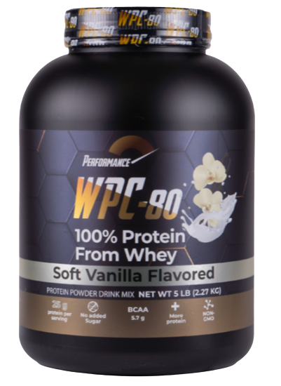 אבקת חלבון טעם וניל מעודן | WPC-80 | מכיל כ-69 מנות | 2.27 ק