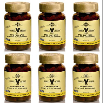 מולטי ויטמין|מינרל VM|2000 סולגר | מכיל 60 טבליות | מבצע שישיה
