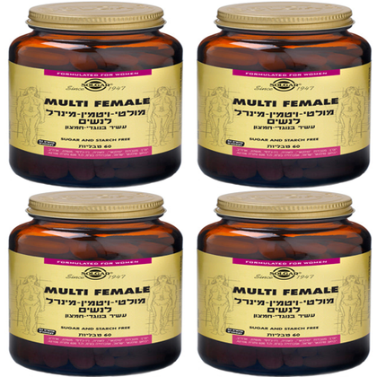 מולטי פימייל | Solgar | MULTI FEMALE | מולטי ויטמין מינרל לנשים |  60 כמוסות | סולגאר | מבצע רביעיה